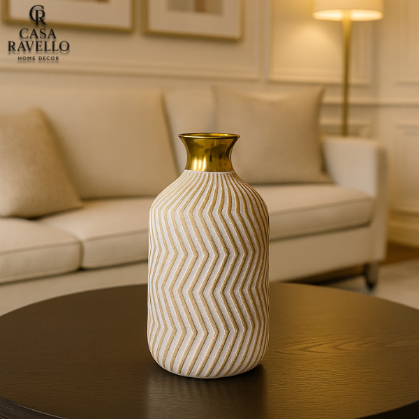 Vaso Decorativo em Cerâmica - Aurora Dorata