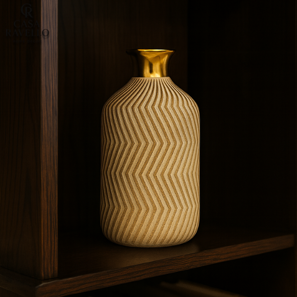 Vaso Decorativo em Cerâmica - Aurora Dorata