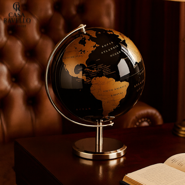 Escultura Decorativa Metal e P.A - Mundi