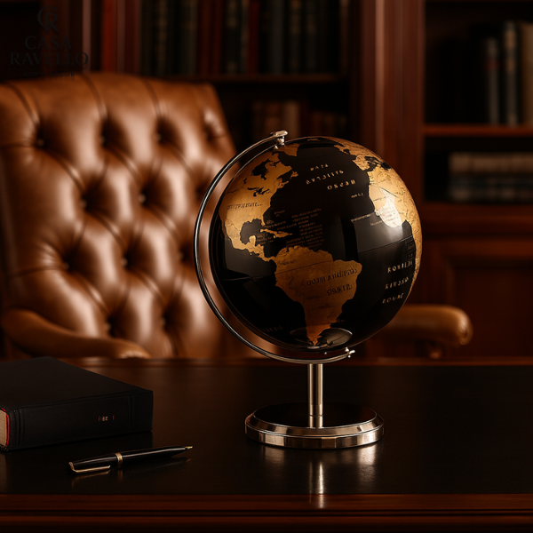 Escultura Decorativa Metal e P.A - Mundi