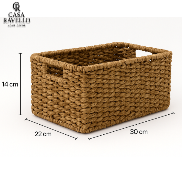 Kit 3 Caixas Organizadoras de Fibra Natural - Conjunto Set Intreccio