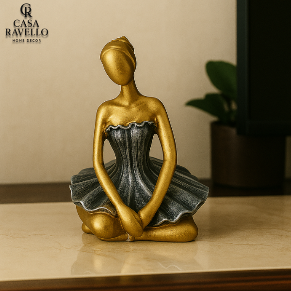 Dança de Ouro - Estátua decorativa em Resina