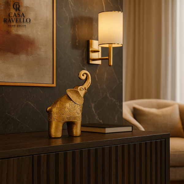 Elefante Dorato - Estátua decorativa em Resina