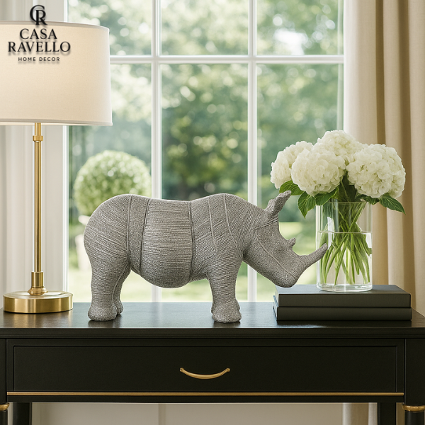 Rhino Regale - Estátua decorativa em Resina