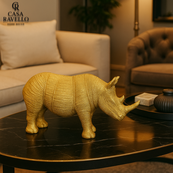 Rhino Regale - Estátua decorativa em Resina