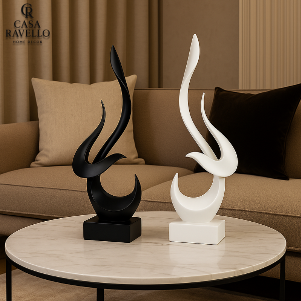 Escultura decorativa em Resina - Onda Infinita