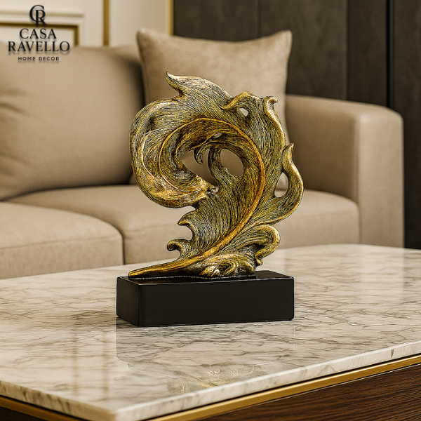 Escultura decorativa em Resina - Origine Foglio