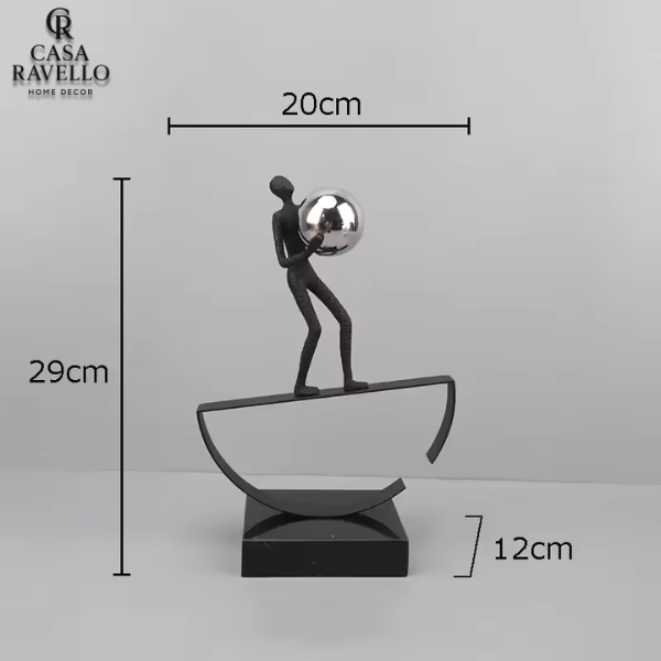 Estátua para decoração em Metal - Dinâmica Perfeita