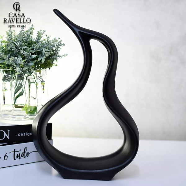 Escultura para decoração em Cerâmica - Fluxo Perfeito