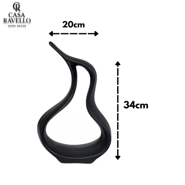 Escultura para decoração em Cerâmica - Fluxo Perfeito