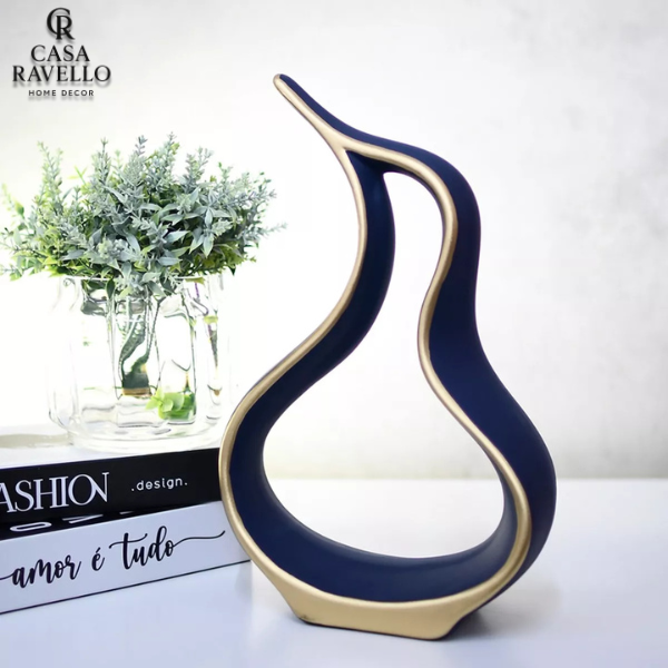Escultura para decoração em Cerâmica - Fluxo Perfeito