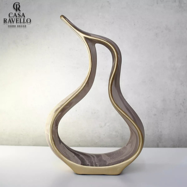 Escultura para decoração em Cerâmica - Fluxo Perfeito