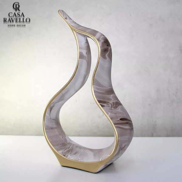 Escultura para decoração em Cerâmica - Fluxo Perfeito