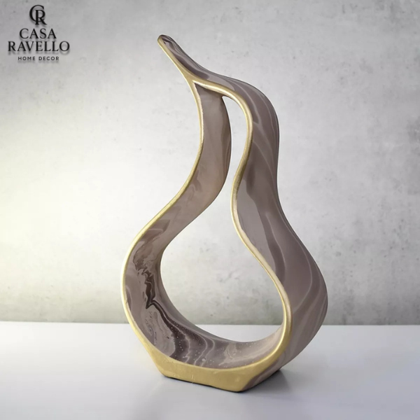 Escultura para decoração em Cerâmica - Fluxo Perfeito