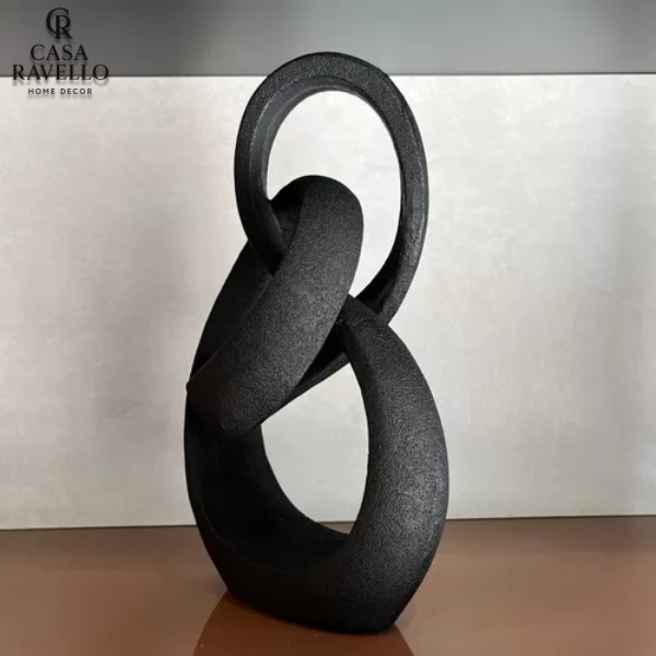 Escultura Entrelaçada para decoração em Poliresina - Alma Ligada