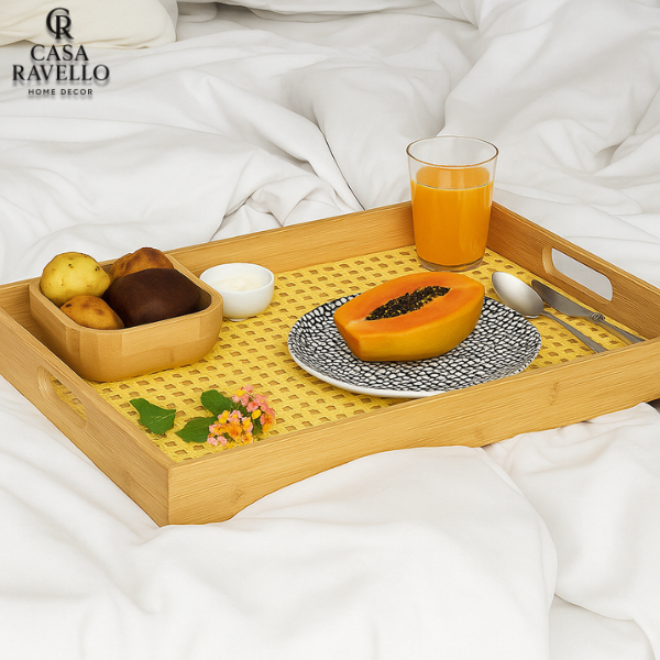 Bandeja em Bambu com Palha - Canna Viva