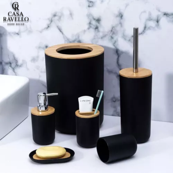 Conjunto Finesse - 5 Peças de acessórios para banheiro em Bambu