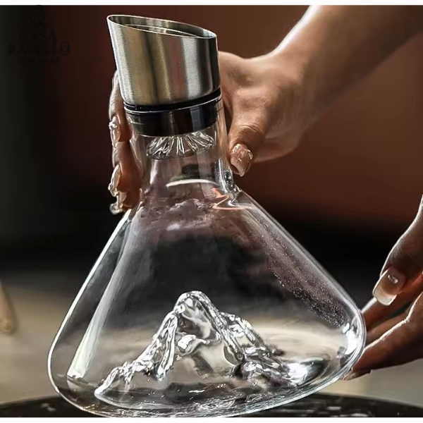 Decanter para Vinho Foleado a Ouro - Vitreaux Luxe