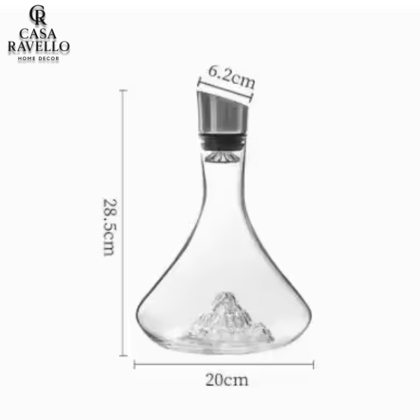 Decanter para Vinho Foleado a Ouro - Vitreaux Luxe