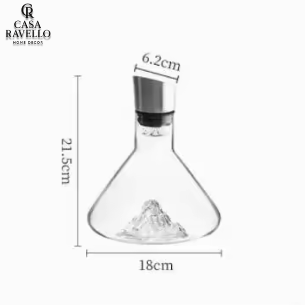 Decanter para Vinho Foleado a Ouro - Vitreaux Luxe