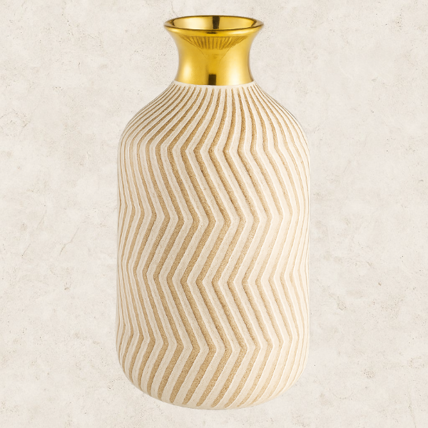 Vaso Decorativo em Cerâmica - Aurora Dorata