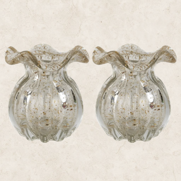 Vaso decorativo em Vidro Murano - Duo Murano Aureo