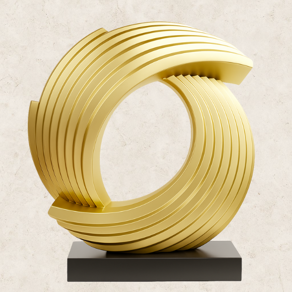 Escultura Decorativa em Resina - Eclisse Dorata
