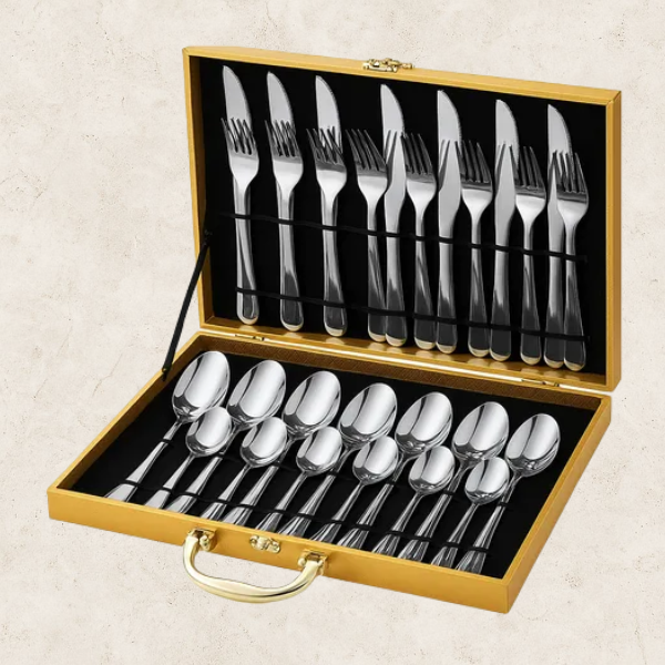 Maleta de 24 Talheres em Inox - Prestigio
