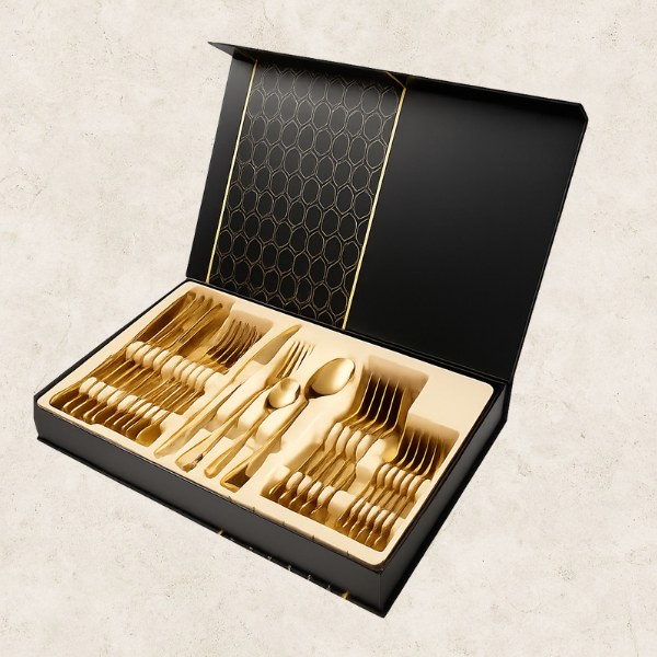 Maleta de 24 Talheres em Inox - Aurum Nero