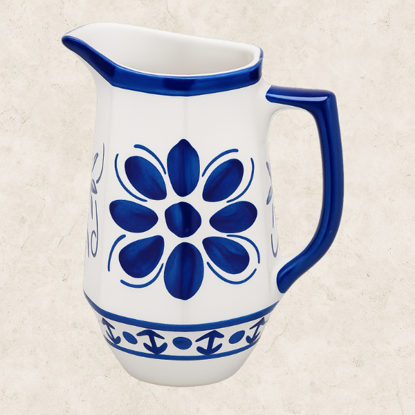 Jarra Leiteira em Cerâmica - Fiore Blu
