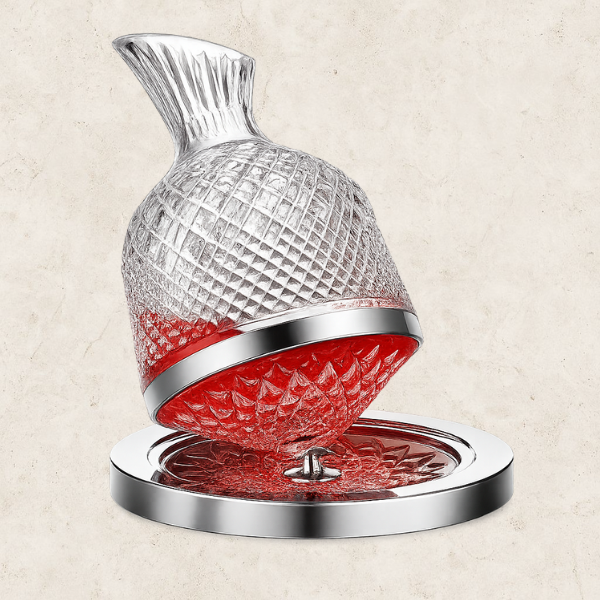 Decanter giratório para Vinho em Vidro - Vortice di Vetro