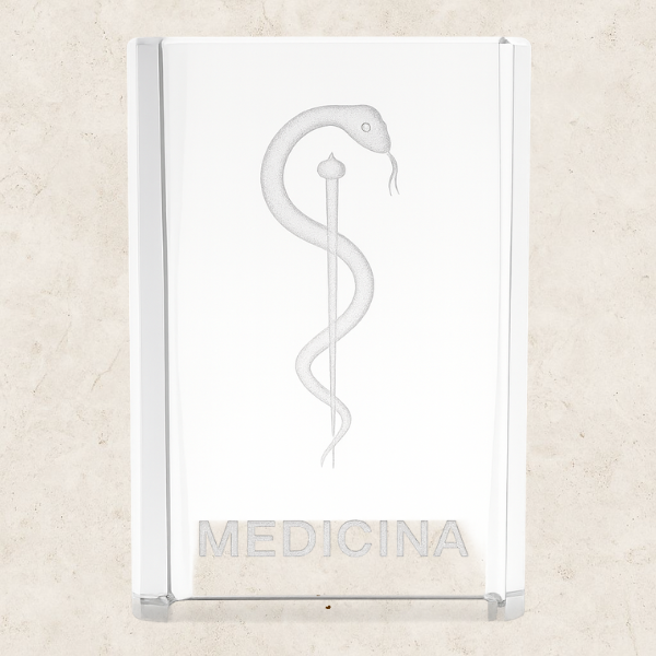 Escultura Medicina decorativa em Vidro - Vetro Vitae