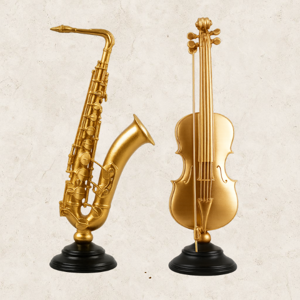 Sinfonia Dorata - Escultura decorativa em Resina