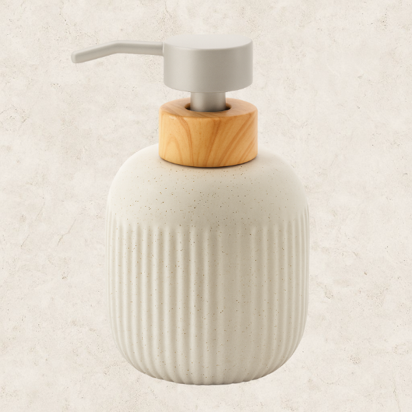 Dispenser para Sabonete em Cerâmica - Pietra Legno